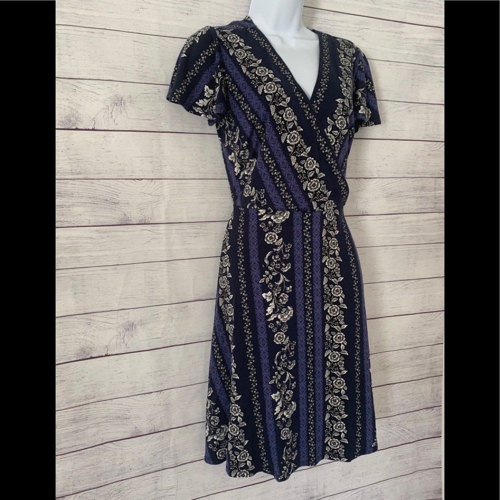 NWT Loft Floral Faux Wrap Dress - Picture 4 of 8